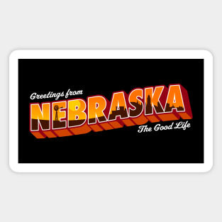 Nebraska Nostalgic Design Magnet